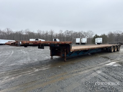 1989 TLE Tri/A 40 ft - 50 ft Extendable Single Drop Step Deck Trailer