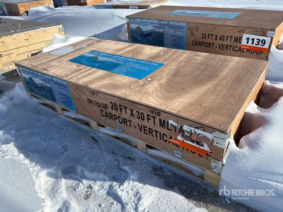 2025 Rhino AGR-MC2030 20 ft x 30 ft Steel Carport (Unused)