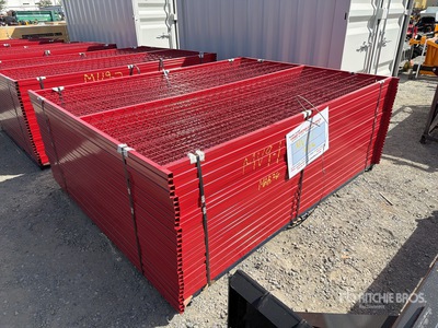 Quantity of (30) Canex 6 ft x 8 ft Powder Coated Site Fence (Unused)