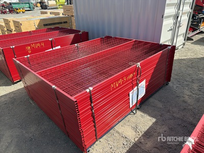 Quantity of (30) Canex 6 ft x 8 ft Powder Coated Site Fence (Unused)