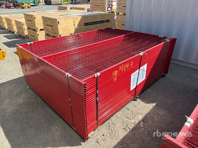 Quantity of (30) Canex 6 ft x 8 ft Powder Coated Site Fence (Unused)