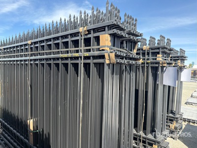 Quantity of (20) Canex 7 ft x 10 ft Powder Coated Wrought Iron Site Fence (Unused)