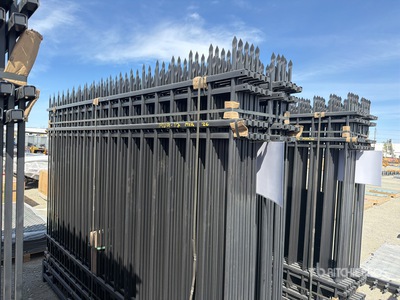 Quantity of (20) Canex 7 ft x 10 ft Powder Coated Wrought Iron Site Fence (Unused)
