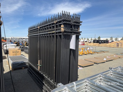 Quantity of (20) Canex 7 ft x 8 ft Powder Coated Wrought Iron Site Fence (Unused)