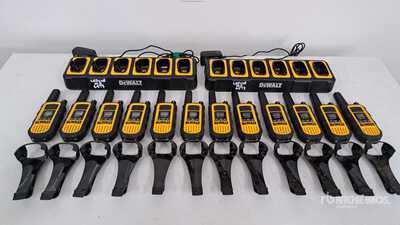 Quantity of (12) Dewalt Rechargeable 2 Way Handheld Radios