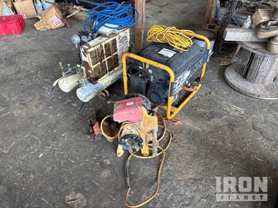 Quantity of (3) Lot of Generator and Air Compressor with Pipe Threader