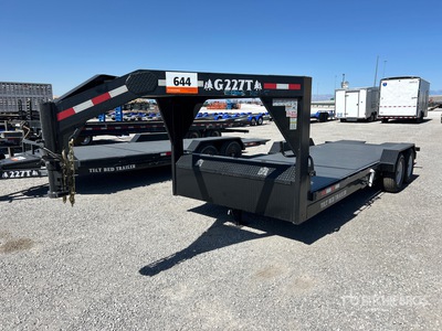 2026 Industrias America 227T 22 ft T/A Gooseneck Tilt Deck Trailer