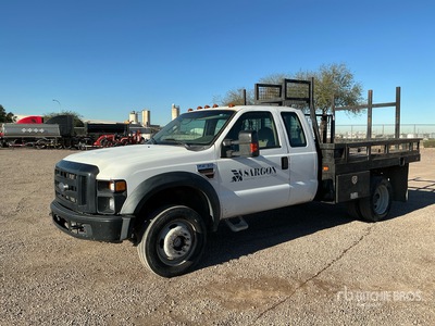 2008 Ford F-450 XL 4x4 Extended Cab Flatbed Truck