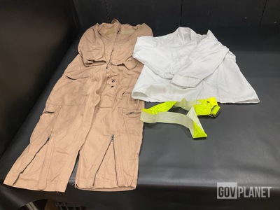 (106) High Visibility Belts, (4) Pairs of Flyer’s Coveralls & Assorted Items