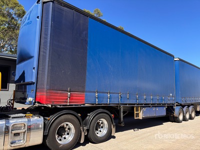 2009 Vawdrey Tri/A B-Double Lead Zijtrailer met gordijn