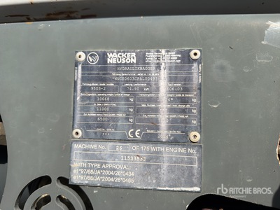 2014 Wacker 9503-2 Pelle Sur Pneus Excavadora de Ruedas