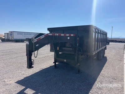 2017 Big Tex 25DU-20 20 ft T/A Gooseneck مقطورة تفريغ خفيفة
