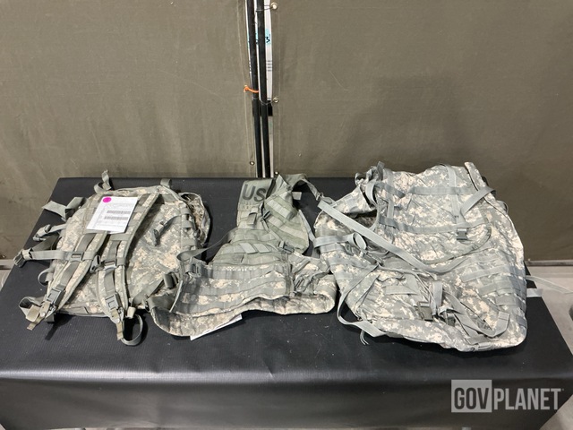 (15) Large Field Pack Rucksacks, (65) Fighting Load Carriers & Assorted Items