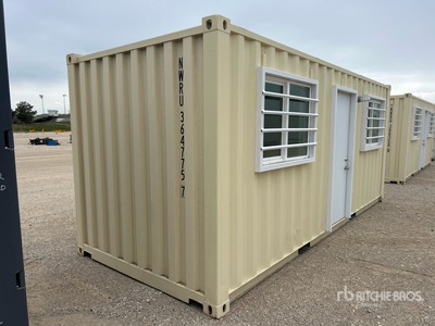 2025 Standard 20 ft x 8 ft Skid-Mounted Mobile Office Opslag container (Unused)