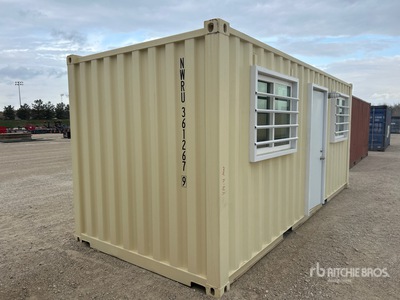 2025 Standard 20 x 8 ft Skid-Mounted Mobile Office Conteneur de stockage (Unused)