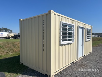 2025 20 ft x 8 ft Skid-Mounted Storage Container Mobile Office (Unused)