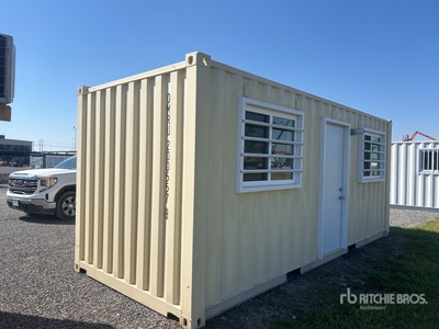 2025 20 ft x 8 ft Skid-Mounted Storage Container Mobile Office (Unused)
