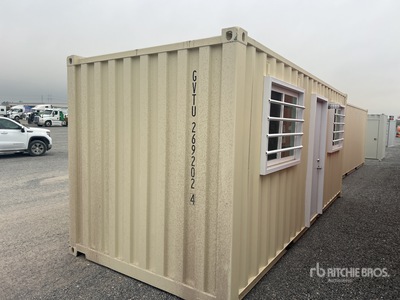 2026 20 ft x 8 ft Skid-Mounted Storage Container Mobile Office (Unused)