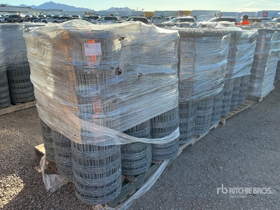 Quantity of (3) Pallets of 10.5-12.75 6 in 20 Rod Field Fence Divers