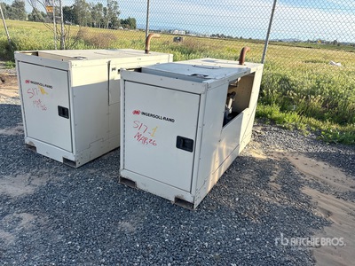 2001 Ingersoll Rand P185WJDU 185 cfm Skid-Mounted Luftkompressor