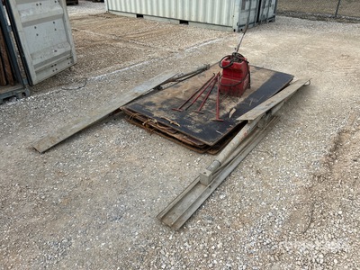 Quantity of 2 Trench Jacks 44 in - 58 in, Pump, (6) Sheets Plywood
