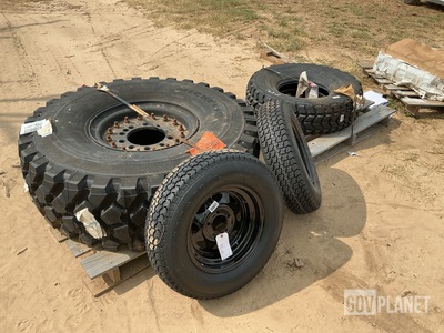 (1) Tire & (3) Assorted Tires w/Wheels
