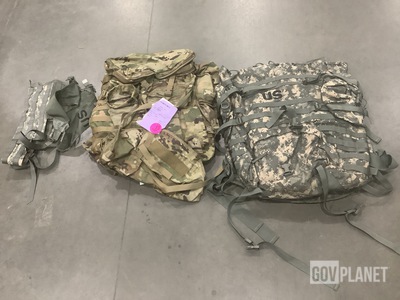 (4) Large Field Packs, (14) Fighting Load Carriers & Assorted Items