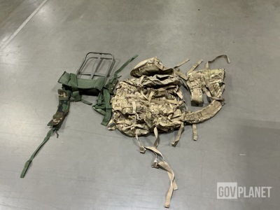 (14) Enhanced Frame Shoulder Straps, (13) Large Field Rucksacks & Assorted Items