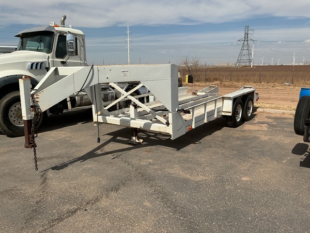 1986 Belshe 18.6 ft T/A Gooseneck Equipment Trailer
