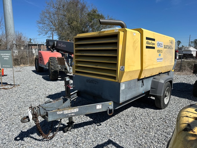 2014 Atlas Copco XATS 750 JD7 Air Compressor on 2013 S/A Trailer