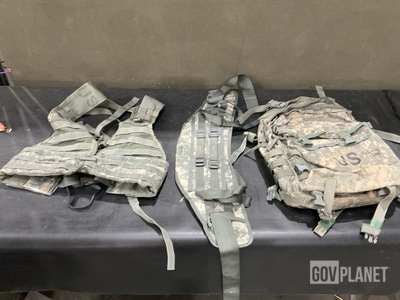 (35) Fighting Load Carriers, (55) Molded Waist Belts & Assorted Items