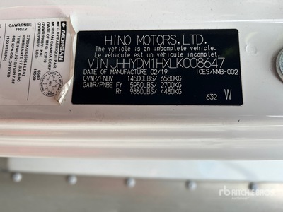 2020 Hino 155 Furgonetka