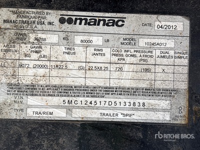 2013 Manac SPIF 45 ft T/A Pritsche Anhänger