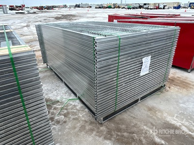 Quantity of (58) 9 ft 6 in x 6 ft Galvanized Ogrodzenie terenu