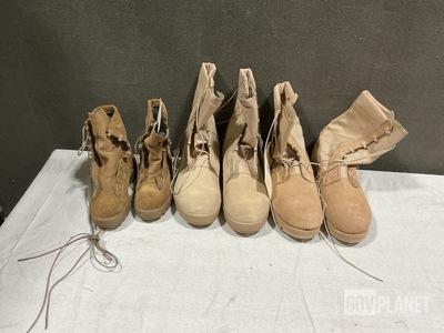 (32) Pairs of Combat Boots & (17) Pairs of Hot Weather Boots