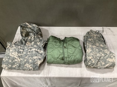 (25) Cold Weather Coat Liners, (8) Wet Weather Parkas & Assorted Items