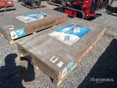 2025 Agriquip CP1220 12 ft x 20 ft Steel Carport (Unused)