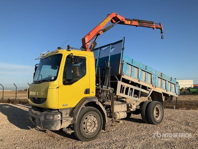 Valman 7070 3050 kg Knuckle Boom on 2006 Renault 220.16-D 4x2 Autocarro ribaltabile con gru