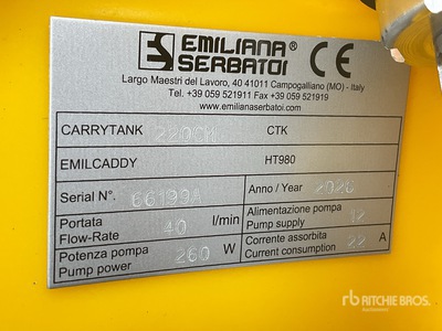 2026 Emiliana Serbatoi EU-TANK 220 220 L Skid Mounted Poly Fuel Tank (Unused)