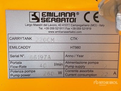 2026 Emiliana Serbatoi EU-TANK 220 220 L Skid Mounted Poly Fuel Tank (Unused)