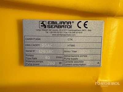 2026 Emiliana Serbatoi EU-TANK 55 55 L Portable Poly Fuel Tank (Unused)