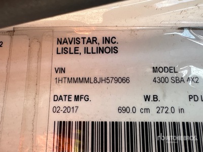 2018 International 4300 4x2 Van Truck