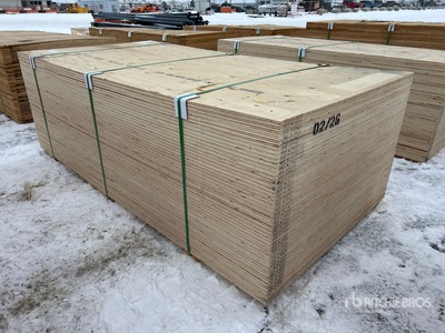 Quantity of (50) 5/8 in 4 ft x 8 ft CSP/DFP No Stamp Plywood (Unused)