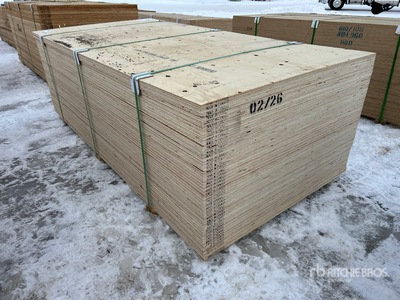 Quantity of (50) 5/8 in 4 ft x 8 ft CSP/DFP No Stamp Plywood (Unused)