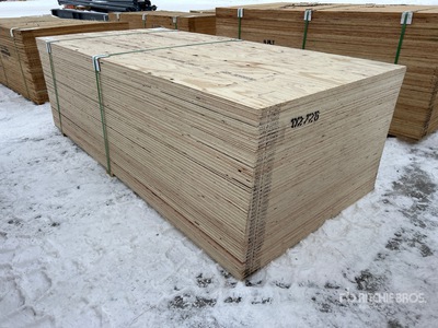 Quantity of (50) 5/8 in 4x8 CSP/DFP No Stamp Plywood (Unused)
