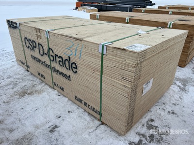 Quantity of (50) 5/8 in 4x8 CSP/DFP No Stamp Plywood (Unused)