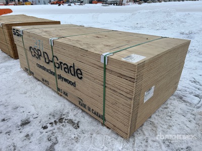 Quantity of (40) 3/4 in 4x8 CSP/DFP No Stamp Plywood (Unused)