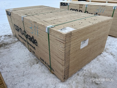 Quantity of (40) 3/4 in 4x8 CSP/DFP No Stamp Plywood (Unused)