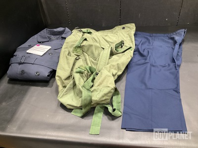 (6) All-Weather Coats, (117) Pairs of Men's Trousers & Assorted Items