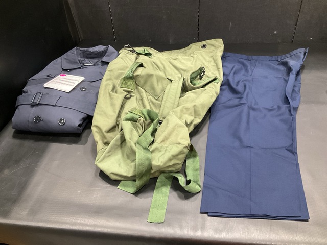 (6) All-Weather Coats, (117) Pairs of Men's Trousers & Assorted Items